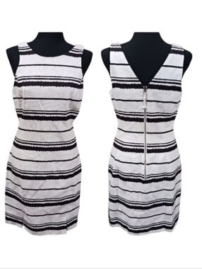 Banana Republic Heritage Stripe Sheath Dress Textured